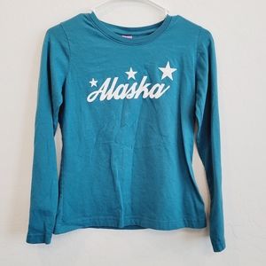 LAT Turquoise Alaska Long Sleeves Tee Size Small